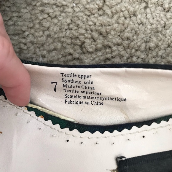 Navy and Green Plaid Ballet Flats - Picture 6 of 6